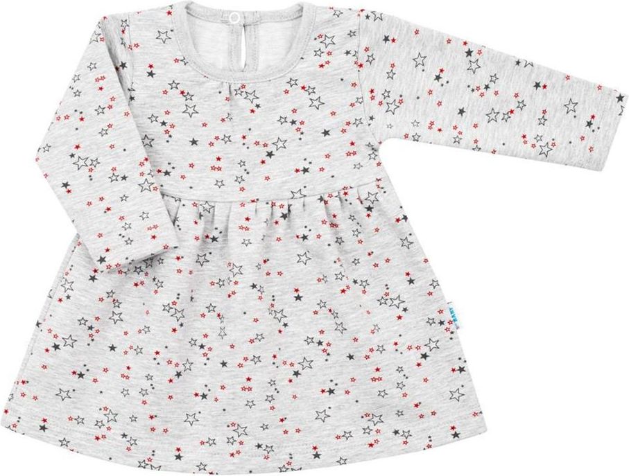NEW BABY Kojenecké šatičky s dlohým rukávem New Baby For Girls hvězdičky - Kojenecké šatičky s dlohým rukávem New Baby For Girls hvězdičky - obrázek 1