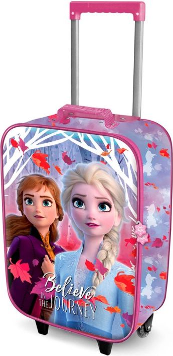 KARACTERMANIA Kufr na kolečkách Frozen 2 46cm 3D růžový - obrázek 1