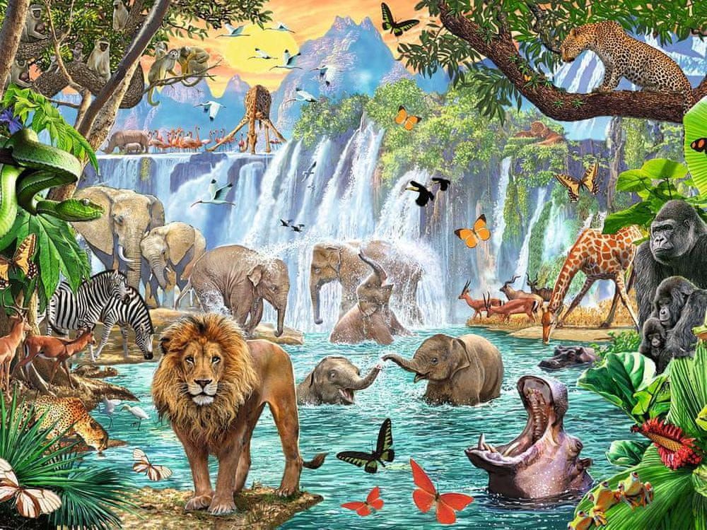 Ravensburger Puzzle 1500 dílků Waterfall in the Jungle - obrázek 1