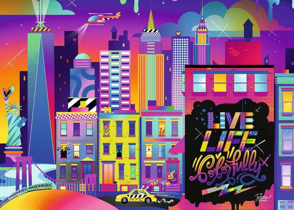 Ravensburger Puzzle 1000 dílků Live Life Colorfully, NYC - obrázek 1