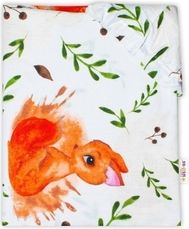 Prostěradlo dětské bavlna - VEVERKA na bílém - 120x60cm - obrázek 1