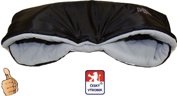 Rukávník na kočárek, Dětský svět, černá/světle šedá, klasický - obrázek 1