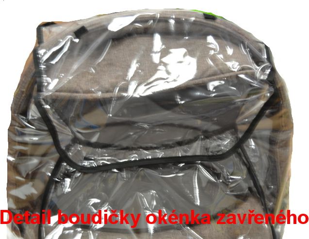Pláštěnka na kočárek, na hlubokou korbičku  s otvíracím/zavíracím okýnkem - obrázek 3
