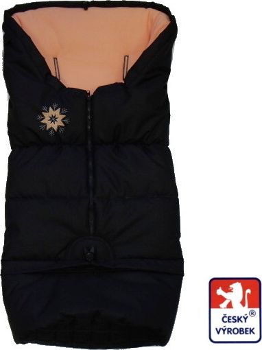 Zimní fusak do kočárku, combi 3v1, winter bag oranžový - obrázek 1