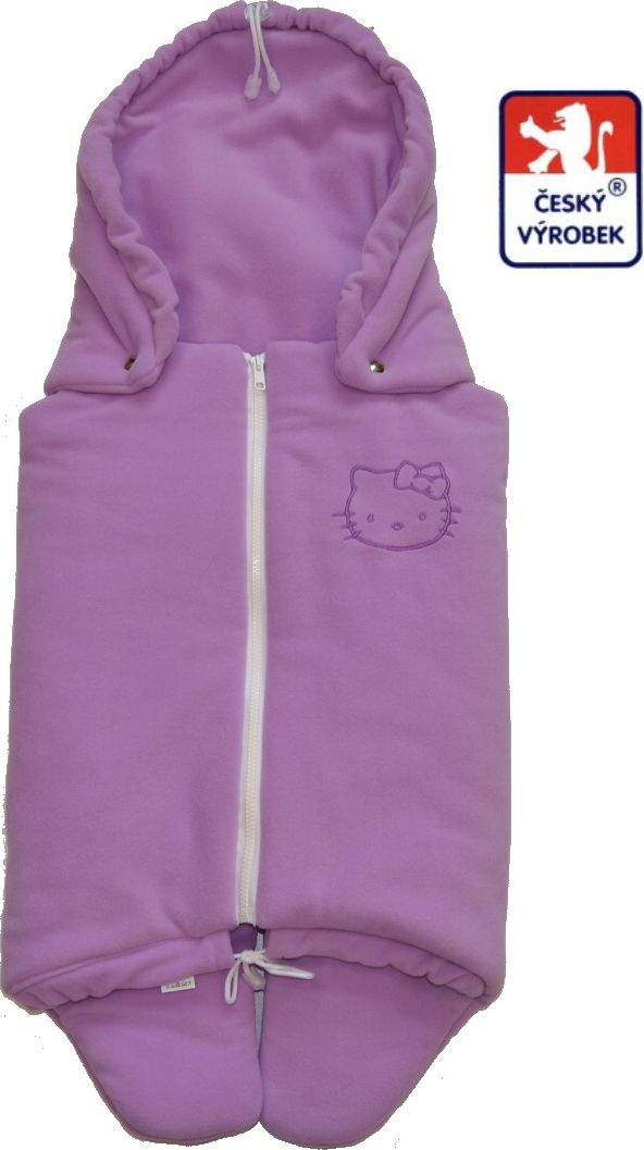 Zimní fleece fusak do kočárku/autosedačky Dětský svět, fialový - obrázek 1