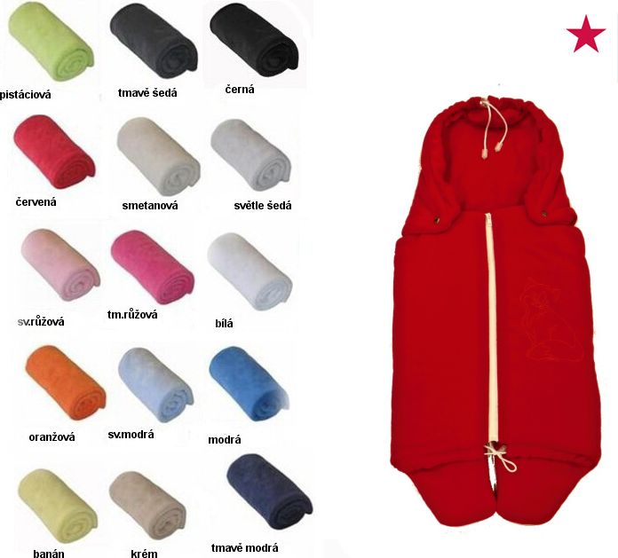 Zimní fleece fusak do kočárku/autosedačky Dětský svět, fialový - obrázek 2