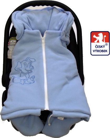 Zimní fleece fusak do kočárku/autosedačky Dětský svět, fialový - obrázek 5