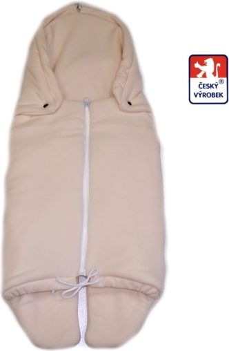 Zimní fusak do autosedačky Dětský svět fleece krémový - obrázek 1