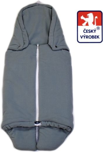 Zimní fusak do kočárku/autosedačky Dětský svět fleece šedý - obrázek 1