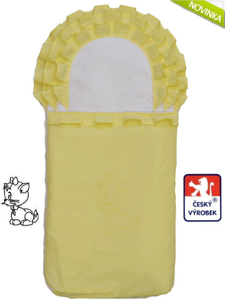 Plátýnková zipová zavinovačka do porodnice, Kočička, Dětský svět - obrázek 1