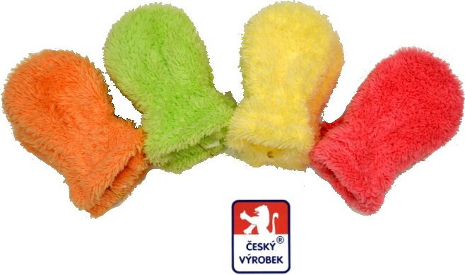 Dětské/kojenecké rukavičky Lama, bílé, velikost 1 - obrázek 3