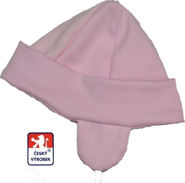 Bavlněná elastická čepička pro miminko, Kamil sv.růžová vel.2 - obrázek 1
