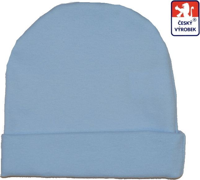 Bavlněná elastická čepička pro miminko, Šmoula sv.modrá, velikost 4 - obrázek 1