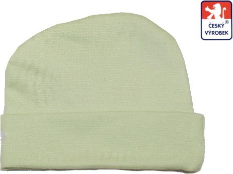 Bavlněná elastická čepička pro miminko, Šmoula zelená, velikost 4 - obrázek 1