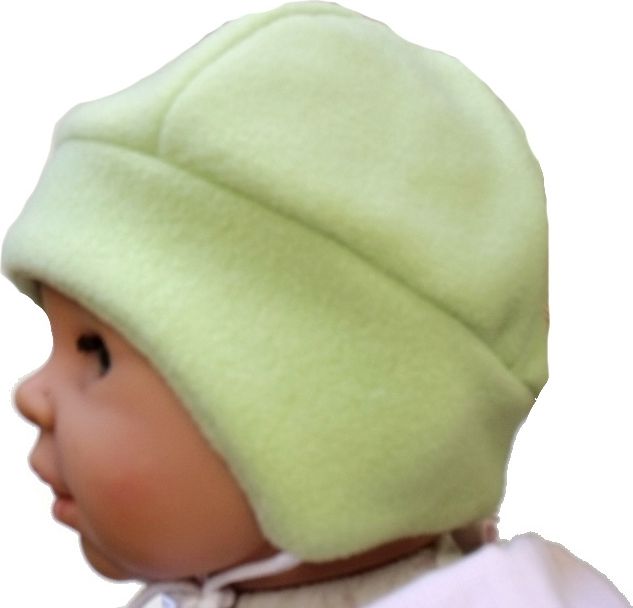 Dětská zimní kojenecká čepička pro miminko Kuklička, zelená vel.4 - obrázek 4