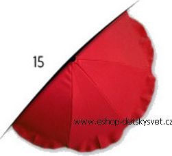 Universální slunečník na kočárek, červený č.15 - obrázek 1