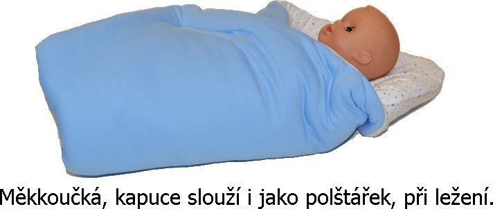 Zimní rychlozavinovačka do autosedačky Dětský svět fleece/bavlna středně modrá - obrázek 3