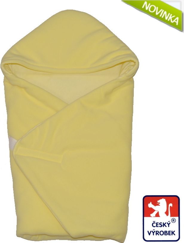 Zimní zavinovačka do autosedačky Dětský svět fleece/bavlna žlutá - obrázek 1
