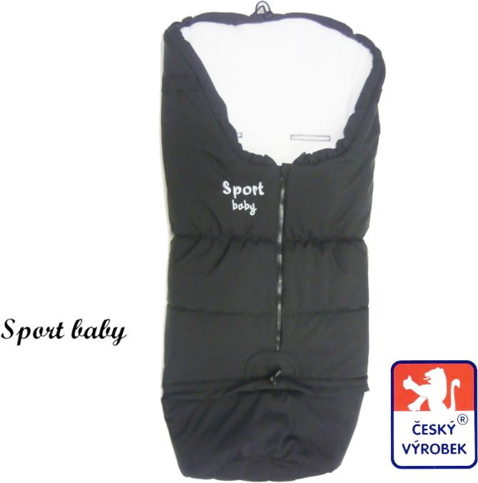 Zimní fusak do kočárku Dětský svět combi Sport Baby Softshellový černobílý - obrázek 1