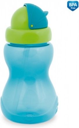 Dětská sportovní láhev se slámkou Canpol babies modrá - obrázek 1