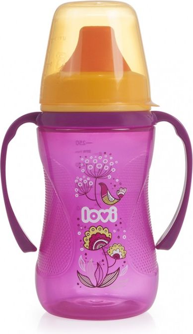 Dětský netekoucí hrníček LOVI LOVI FOLKY 250ml růžový - obrázek 1