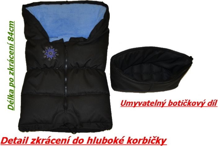 Zimní fusak do kočárku combi 3v1, Dětský svět, kožíškový Artic - obrázek 5