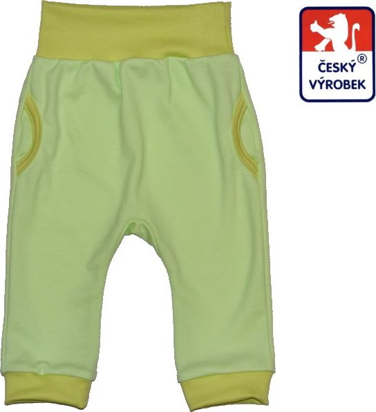 Kojenecké kalhotky, tepláčky, polodupačky zelené vel.86 - obrázek 1
