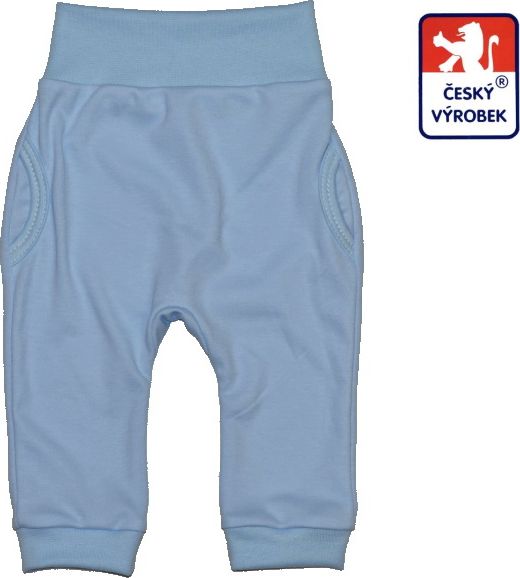 Kojenecké kalhotky, tepláčky, polodupačky světle modré vel.86 - obrázek 1