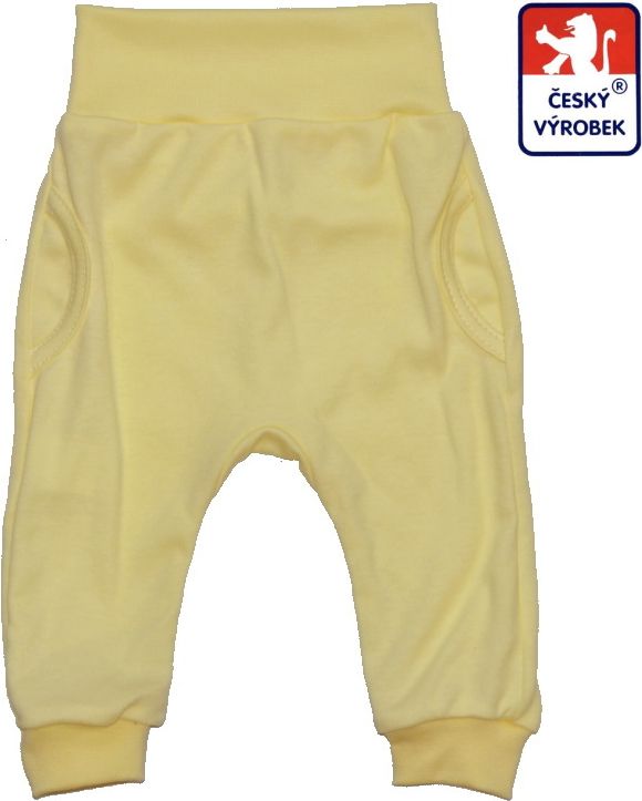 Kojenecké kalhotky, tepláčky, polodupačky žluté vel.86 - obrázek 1