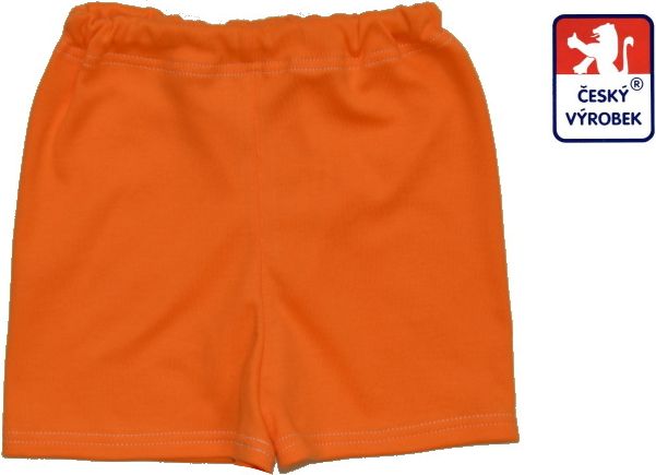 Dětské bavlněné kraťasy, oranžové - obrázek 1