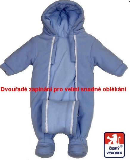 Dětská zimní kombinéza bílá s medvídkem, Dětský svět vel.86 - obrázek 2