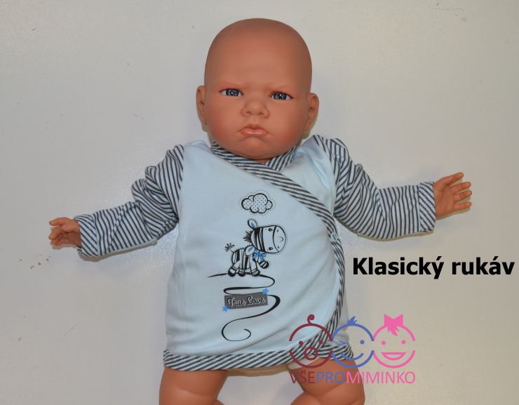 Kojenecká košilka s rukavičkou, Gama, růžová se srnečkou velikost 56 - obrázek 2
