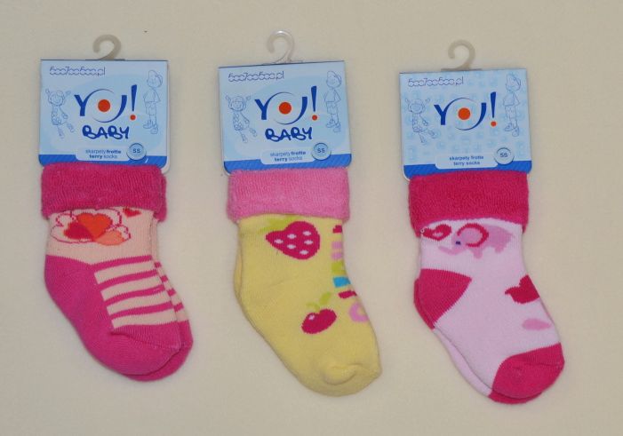 Dětské froté ponožky YO BABY holčičí  velikost 6-9 měsíců M - obrázek 1