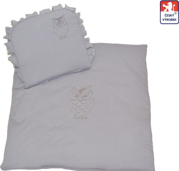 Peřinky do kočárku, Dětský svět, šedá Sova - obrázek 1