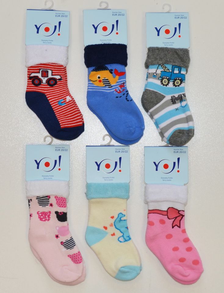 Dětské froté ponožky, YO BABY, vel.12,5-13,5cm - obrázek 1