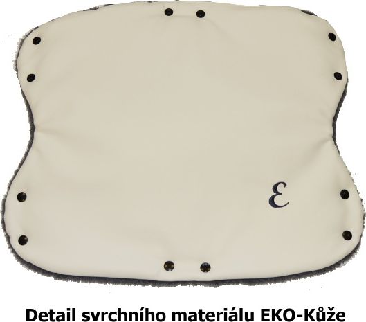 Luxusní zimní rukávník na kočárek, ELEGANC BEIGE/BEIGE, Dětský svět - obrázek 4
