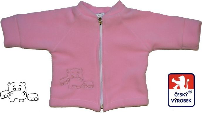 Dětský kabátek/bundička, Dětský svět, růžový Hippo velikost 86 - obrázek 1
