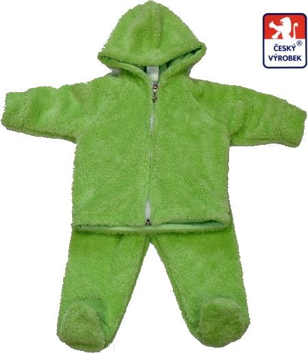 Zimní kojenecká soupravička, Zelená, chlupaťoučká Lama, Dětský svět vel.86 - obrázek 1