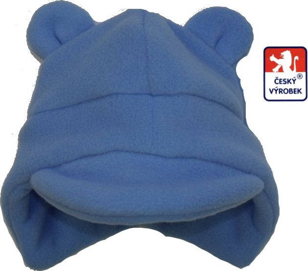 Dětská zimní čepička, Baby Fleece s ouškama, modrá vel.4 - obrázek 1