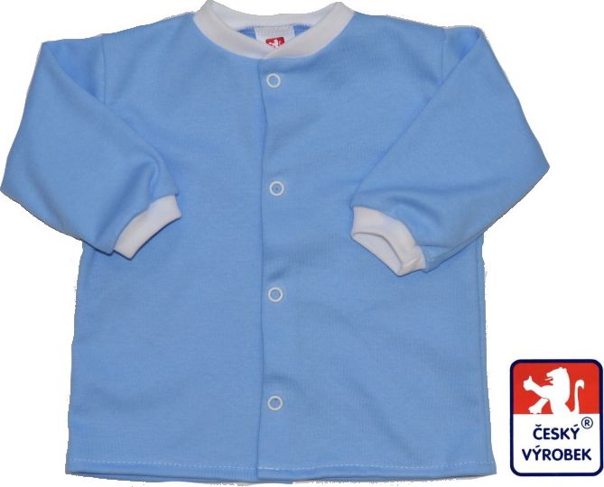 Bavlněná kojenecká košilka/kabátek, sv.modrá, Dětský svět vel.68 - obrázek 1