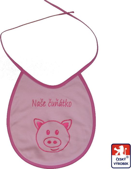 Dětský bryndák, Naše čuňátko, růžový, Dětský svět - obrázek 1