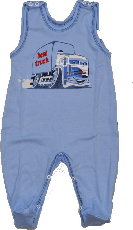 Kojenecké dupačky, světle modré Truck, Gama, vel.68 - obrázek 1