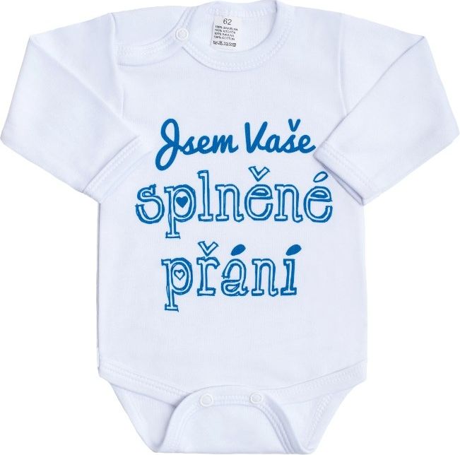 Dětské body New Baby Jsem Vaše splněné přání velikost 62 - obrázek 1