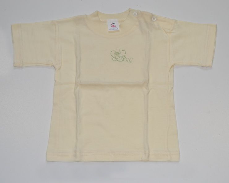 Dětské tričko s krátkým rukávem, béžové Včelka vel.86 - obrázek 1