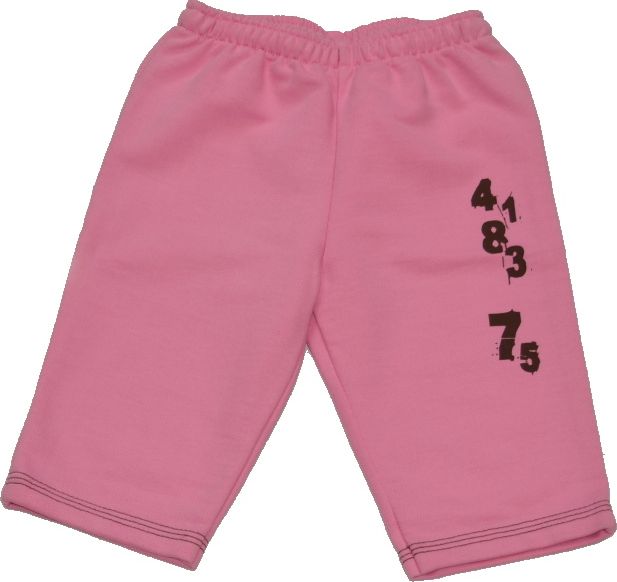 Dětské tepláčky do pasu, růžové, Betty mode vel.68 Výprodej - obrázek 1