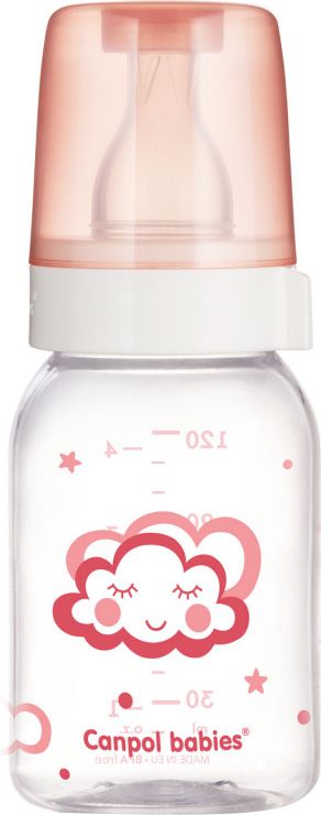 Kojenecká láhev Canpol Babies skleněná NIGHT DREAMS 120ml 42/102 růžová - obrázek 1