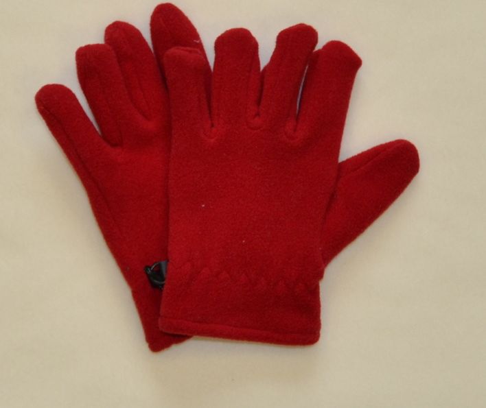 Dětské zimní prstové rukavice, Tago, červené 18cm, Výprodej, - obrázek 1