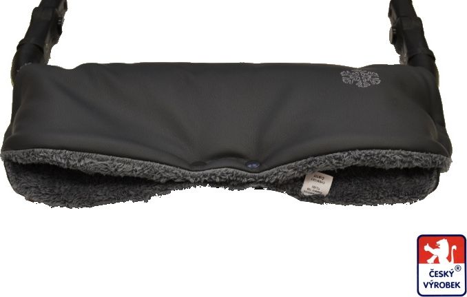 Luxusní zimní rukávník na kočárek, ELEGANC Grey/Grey, Dětský svět - obrázek 1