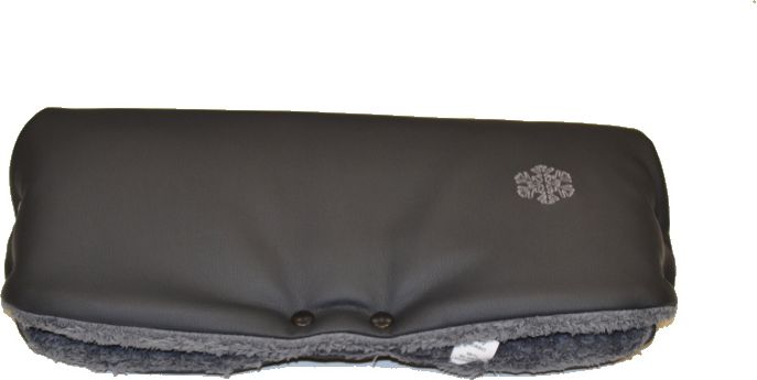 Luxusní zimní rukávník na kočárek, ELEGANC Grey/Grey, Dětský svět - obrázek 3