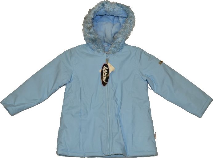 Dětská zimní bunda, světle modrá Reflektierend vel.116, Výprodej - obrázek 1